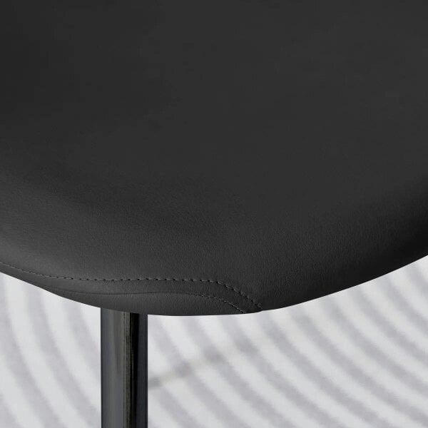 Kosy Koala Modern Grey Dining Table and 4 Black Faux Leather Chairs Set, Kitchen Dining Room Furniture