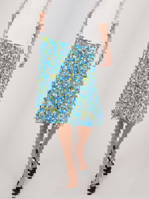 TIGI-Wear Floral Button Skirt - Short