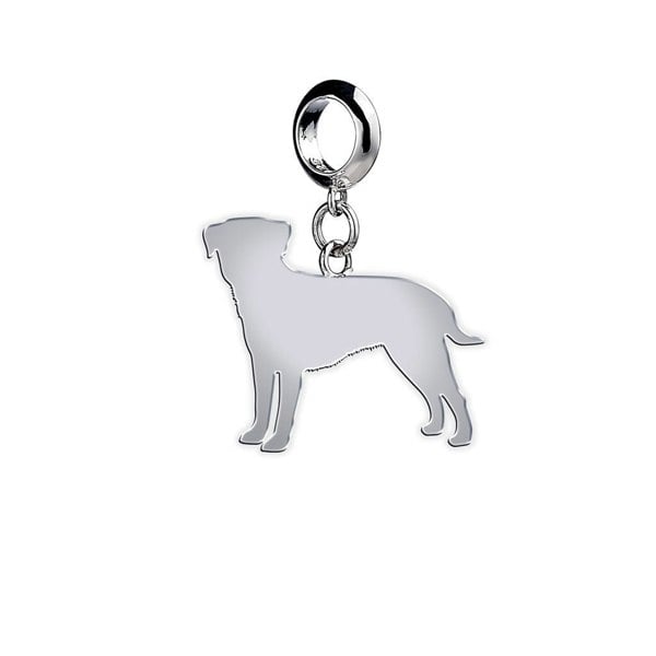 Border Terrier Silhouette Silver Charm - MYLEE London