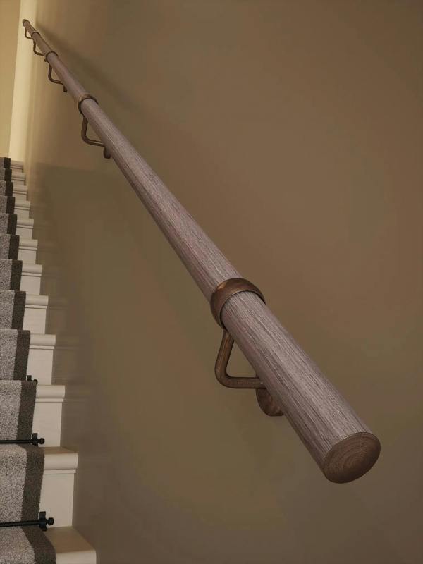 Pattingham Grey Wood Straight Flight Handrail