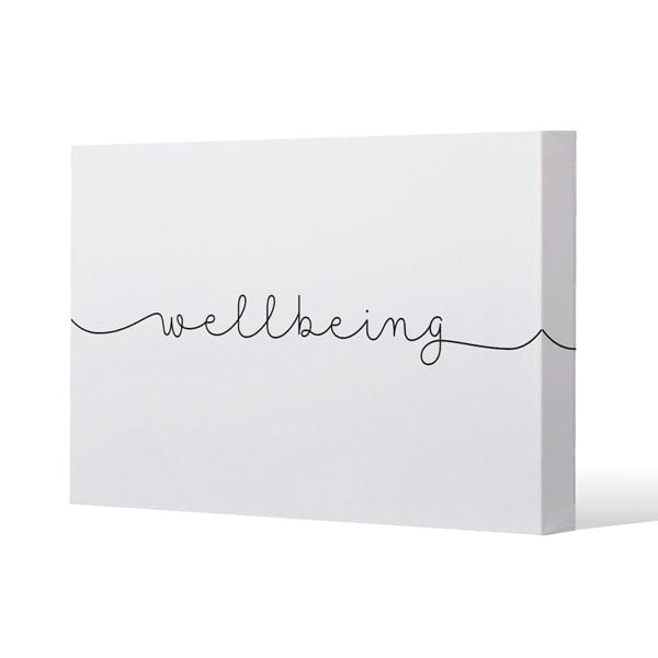Benjamin Tate Design Text Wellbeing (Canvas Print)