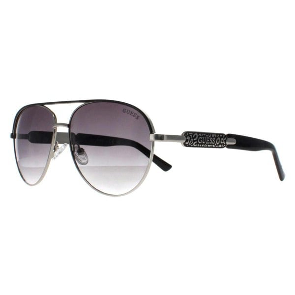 Guess Sunglasses GF0287 06B Silver Black Grey Gradient