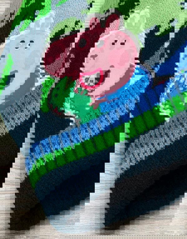 Peppa Pig Boys Blue Beanie and Gloves Set (One Size)