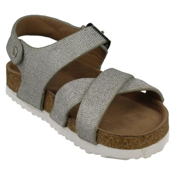 Spot On Girls Spot On Low X Strap Sandal With Buckle Strap H0363