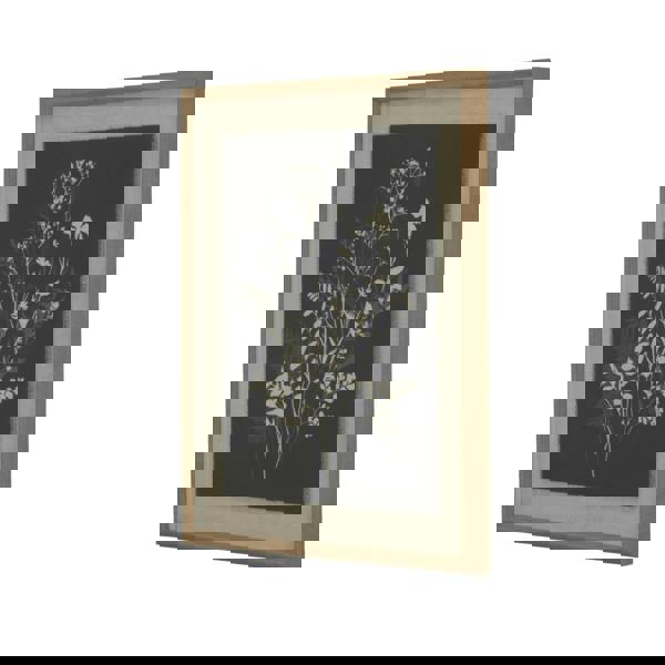 Hill Interiors Flora & Fauna Collection Grove Beaded Linen Framed Wall Art - White/Black