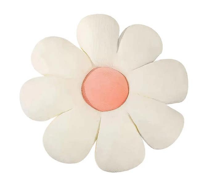 Anyhouz Anypillow White Daisy Throw Pillow with Plush Cushion