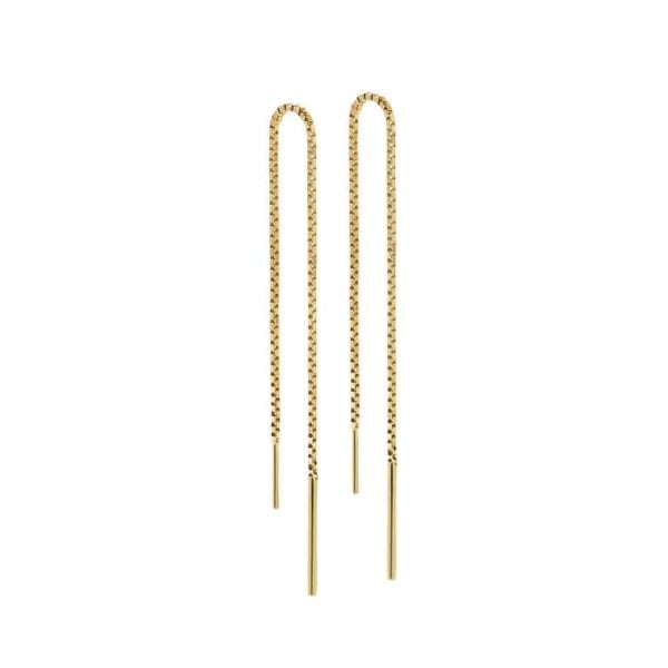 Gold Trip Chain Threader Earrings