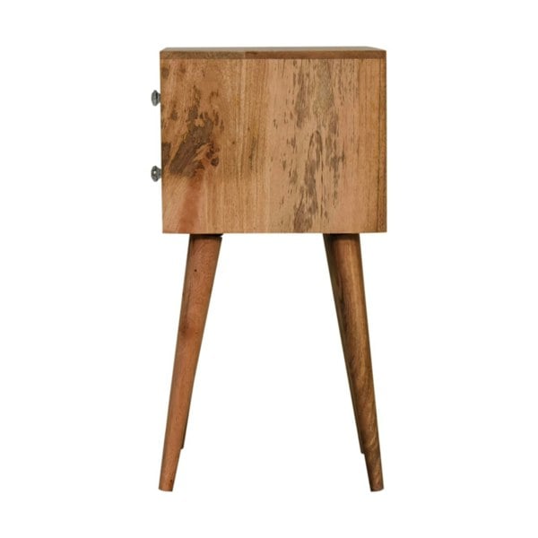 Artisan Furniture Solid Wood Mini Bone Inlay 2 Drawer Bedside