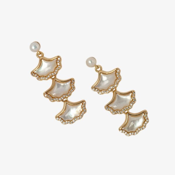 Uchi & Soto Gingko Gold Shell Earrings