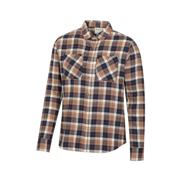 Mountain Warehouse Mens Maine Flannel Long-Sleeved Shirt - Tan - 