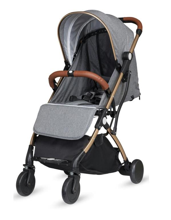 Groundlevel Bambico Airline Approved Foldable Cabin Stroller Pushchair - Grey