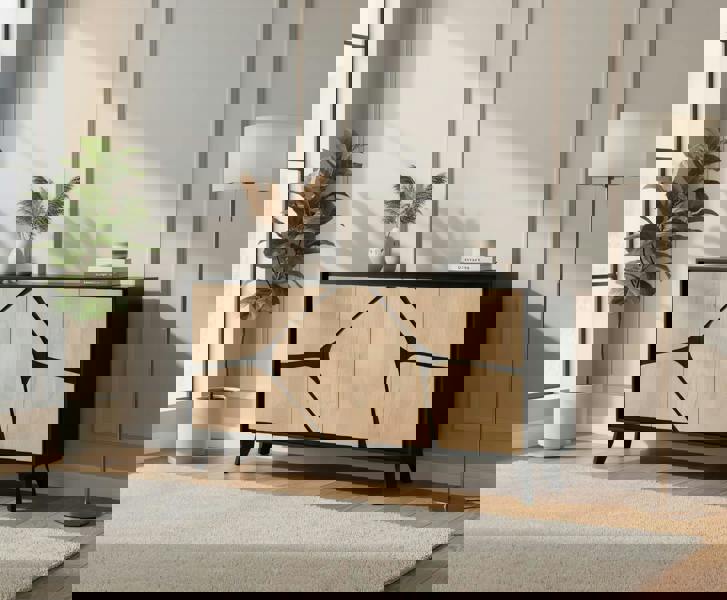 IH Design Dusk Mango Wood Wide Sideboard