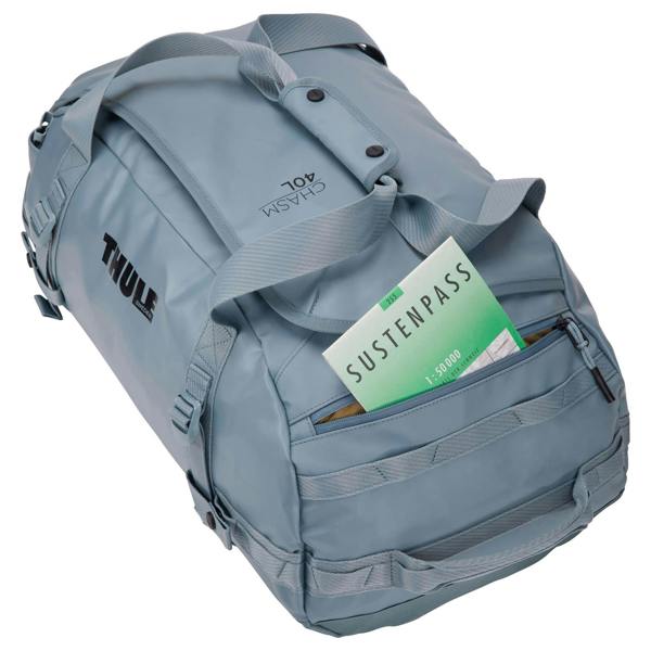 Thule Chasm 40L Duffel Bag Pond Grey Travel Gym Luggage Backpack Recycled