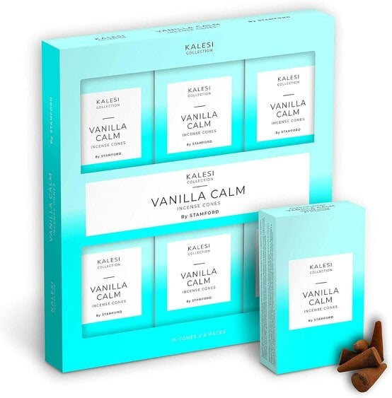 Kalesi Collection Vanilla Calm Scented Incense Cones Pack of 6