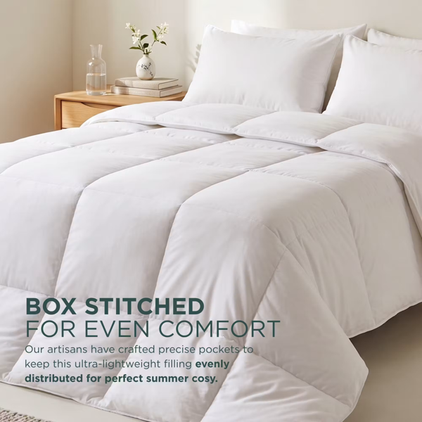 HOMESCAPES 4.5 Tog Duvet Luxury Super Microfibre for Summer Lightweight Anti Allergy