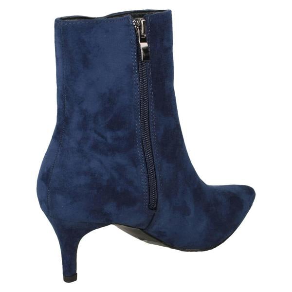 Ladies Collection Mid Heel Pointed Toe Ankle Boots F51222