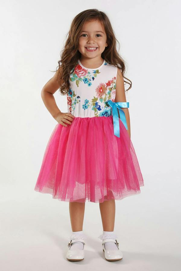 Cinda Coloured Floral Tutu Dress