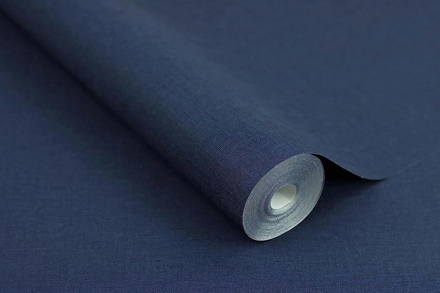 Denzo Linen Effect Navy Wallpaper - Rs image 3