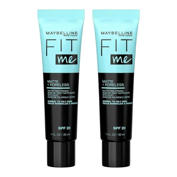 Maybelline New York 2 x Maybelline Fit Me Matte + Poreless Primer SPF20 30ml - Normal to Oily Skin