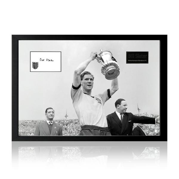 Bill Slater Signed Wolverhampton Wanderers Cut Iconic Frame