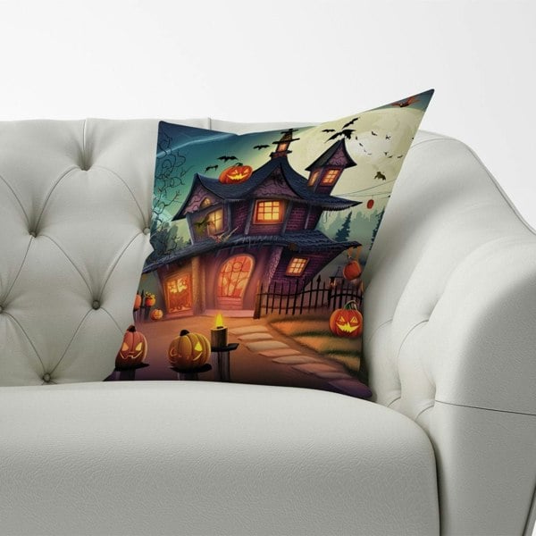 Warren Reed Spooky Halloween House Cushions