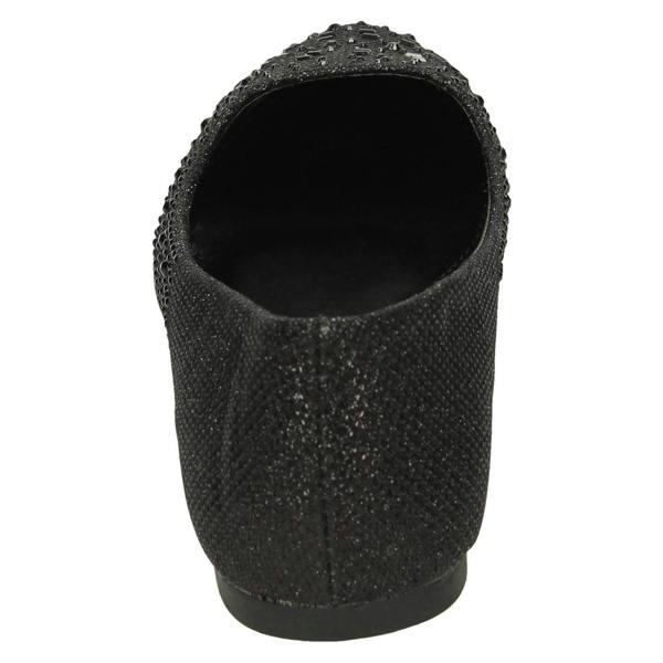 Anne Michelle Ladies Anne Michelle Diamante Flat Ballet Shoe