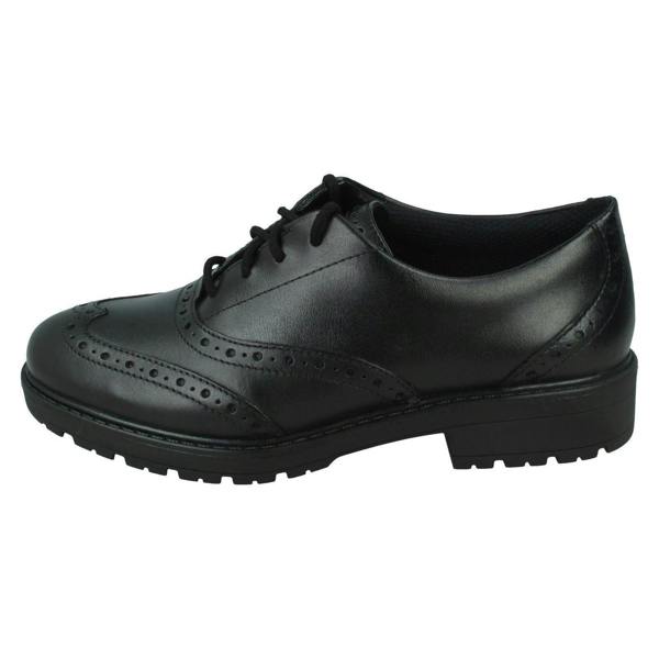 Clarks Girls Clarks Lace Up Brogue Detailed School Shoes Loxham Brogue Y
