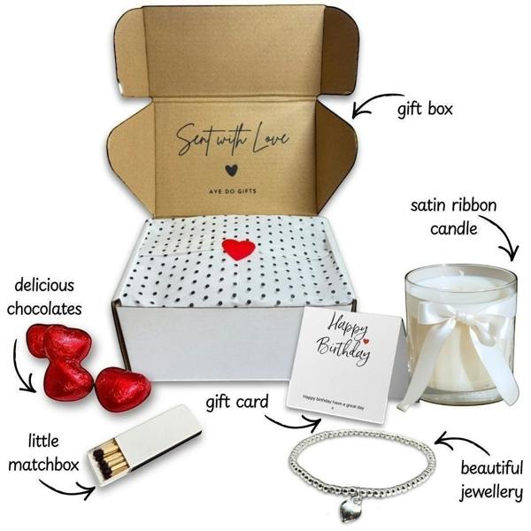 Aye Do Gifts Small Best Dog Mum Gift Hamper Necklace, Chocs & Candle