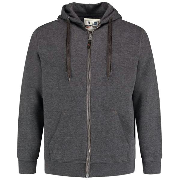Duke Mens D555 Rockford Cantor Heavyweight Kingsize Full Zip Hoodie - Grey