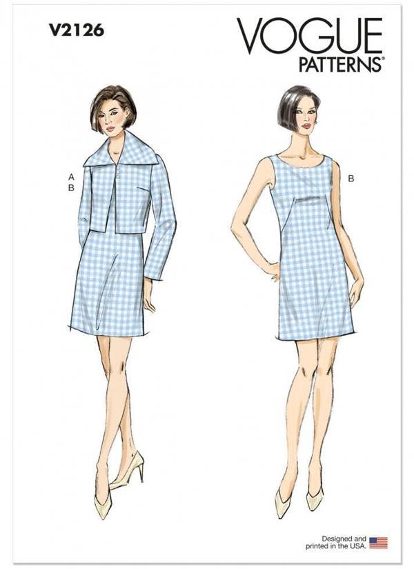 Vogue Sewing Pattern 2126, Jackets, Dresses for Women, D5 (4-6-8-10-12) - Intermediate
