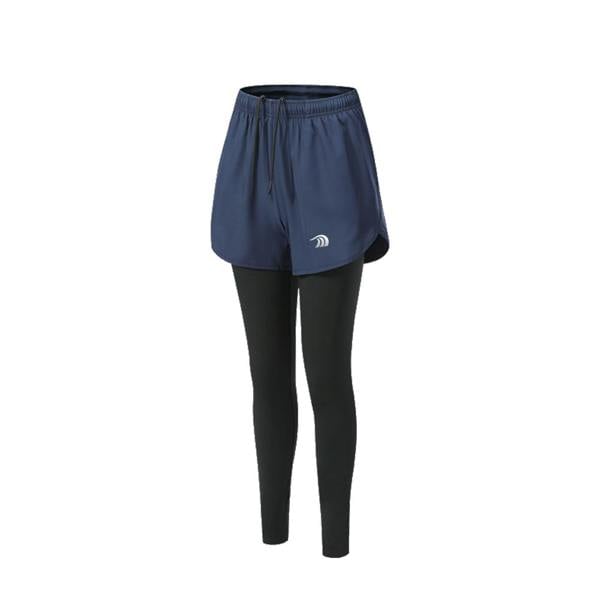 Anniou 2-in-1 Fitness Running Leggings - women-navy