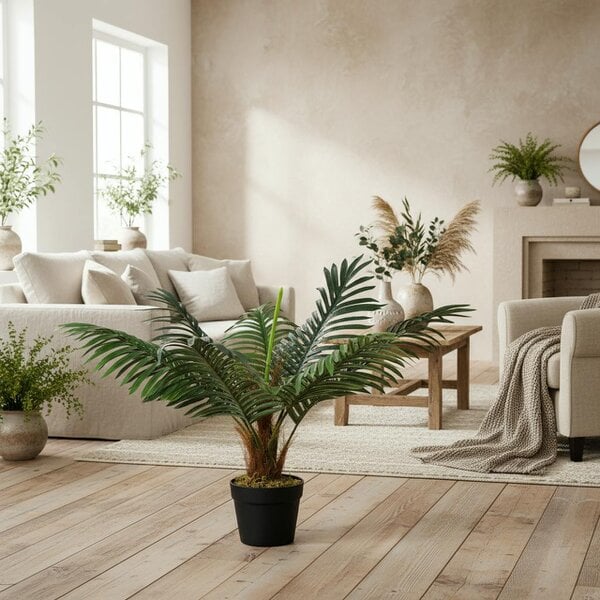 Wyld Haus Dolifi Set Of 2 Artificial White Rose Trees For Indoor Decorative Placement