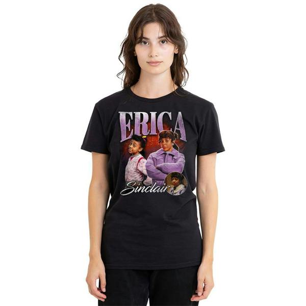 Stranger Things Womens/Ladies Erica Homage T-Shirt - Black - 