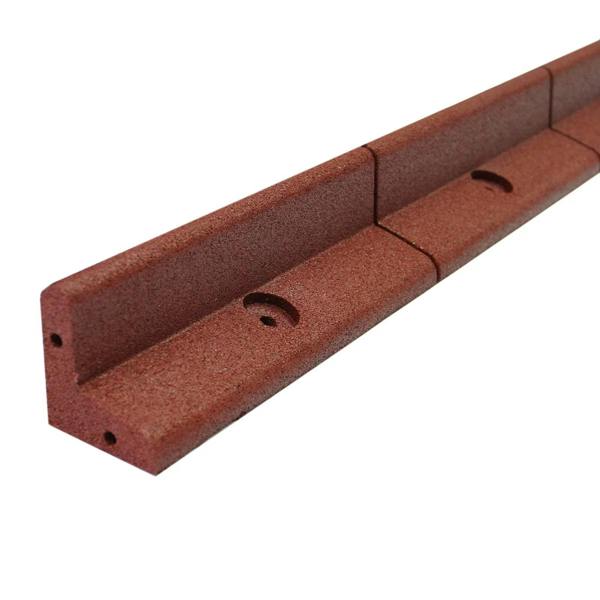Flexible terracotta lawn edging, 1.2m long, textured surface with smooth edges, ideal for garden borders and landscaping projects