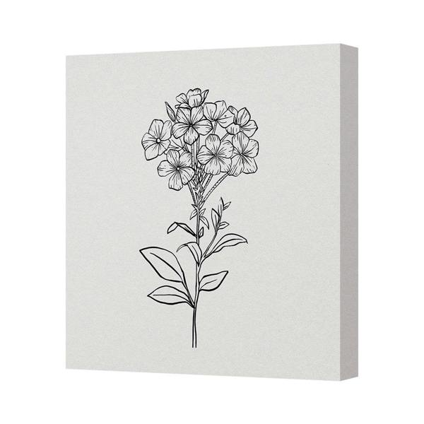Benjamin Tate Design Floral Line Art Canvas Print Handcrafted in the United Kingdom