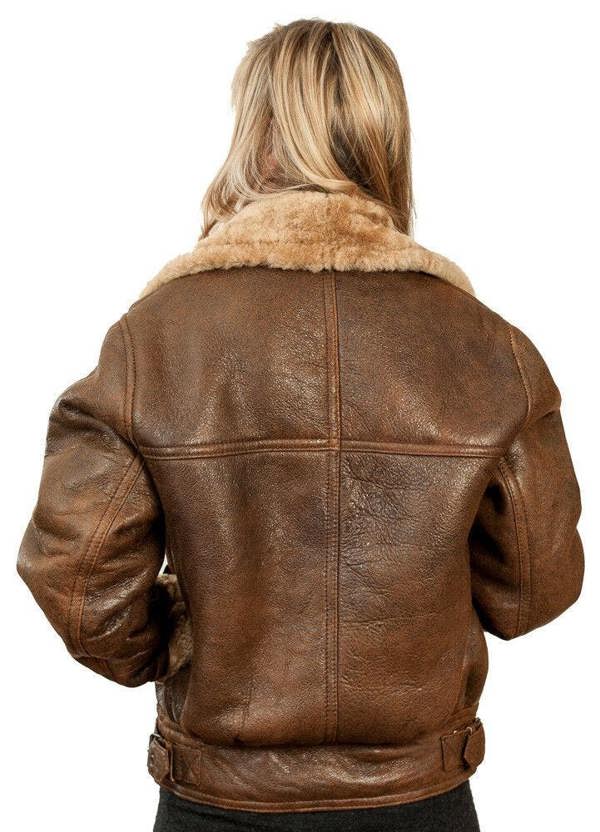 Infinity Leather Womens B3 Sheepskin Leather Flying Jacket-Bergamo