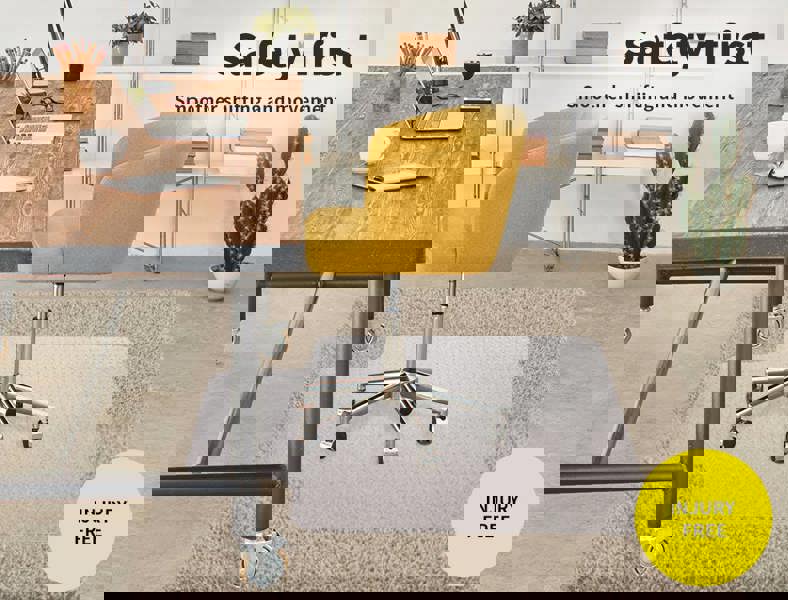 Marlow Office Chair Mat Hard Floor for Carpet Protector PVC Non Slip 120x90cm