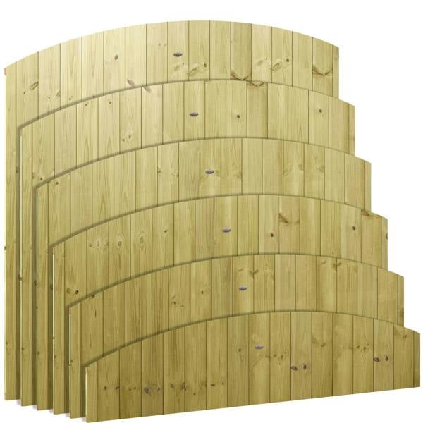 [amazon variation] dome top t&g fully framed fence panel [6ft x 1ft, 2ft, 3ft, 4ft] 1