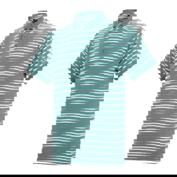 Regatta Mens Tiver Striped Polo Shirt - Arctic/White - 