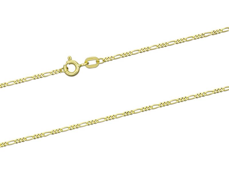 Cooksongold 9ct Yellow Gold 1.3mm Diamond Cut Hallmarked Figaro Necklace Chain