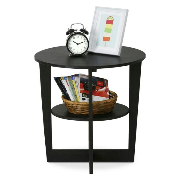 WALPLUS JAYA | Modern Furniture Piece for Stylish and Functional Home Use | 15019WN Oval End Table, Walnut