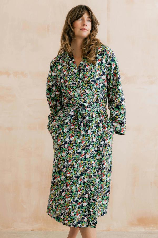 Lily & Me Mayflower Dressing Gown Navy