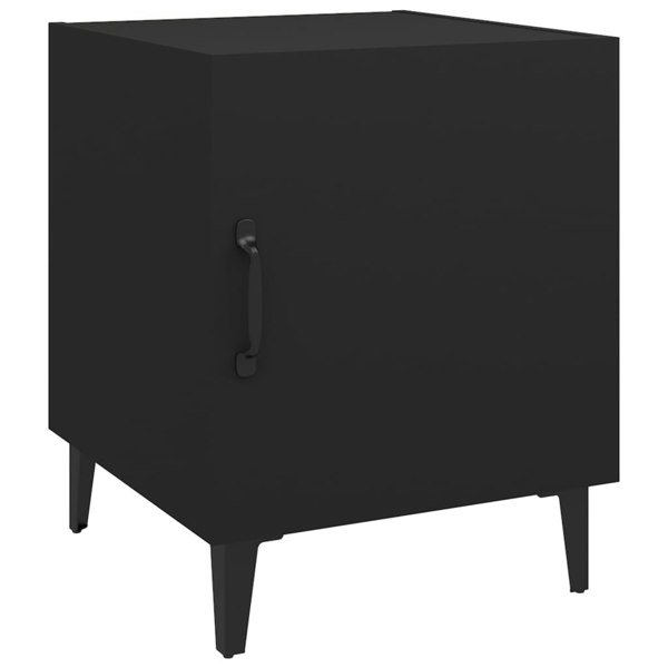 Berkfield Bedside Cabinets 2 pcs Black Engineered Wood