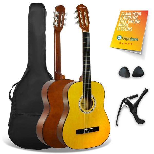 XF 3/4 Size Classical Guitar Pack Natural Classical Guitars#Colour_Natural
