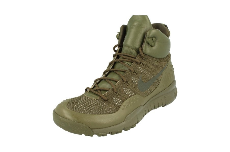Nike Lupinek Flyknit Mens Hi Top Trainers 862505  300 - Cargo Khaki Sequoia 300 - Photo 0