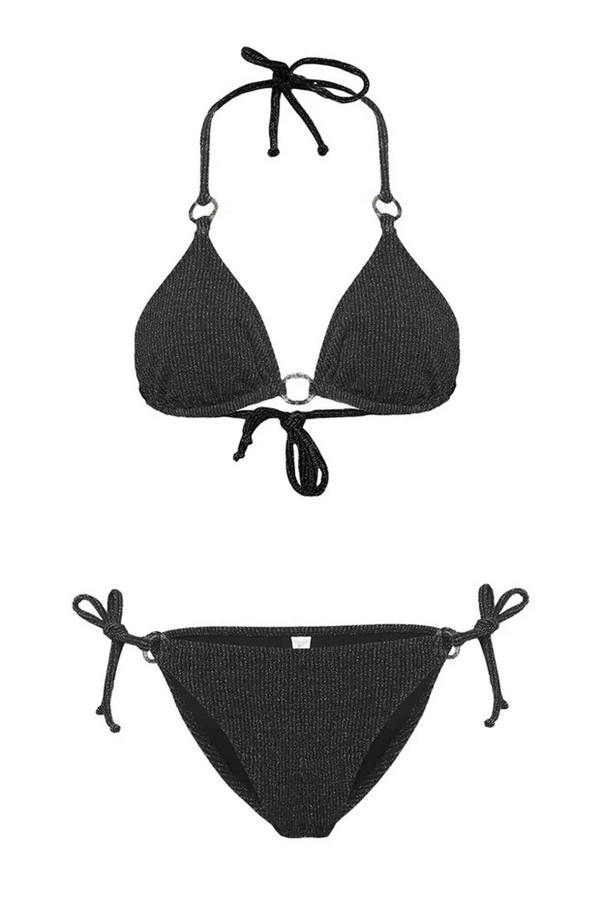 WOVCOR Triangle-Shaped Brazilian Low-Waist Bikini Set with Accessories
