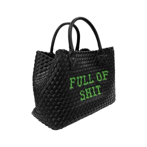 Lilly Loves Vegan FULL OF SHIT Green Handbag