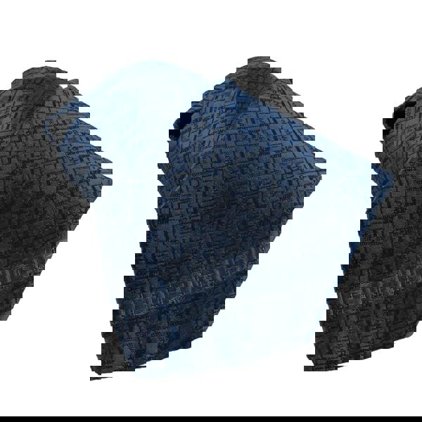 Dunhill Longtail Logo Silk Tie in Navy & Grey