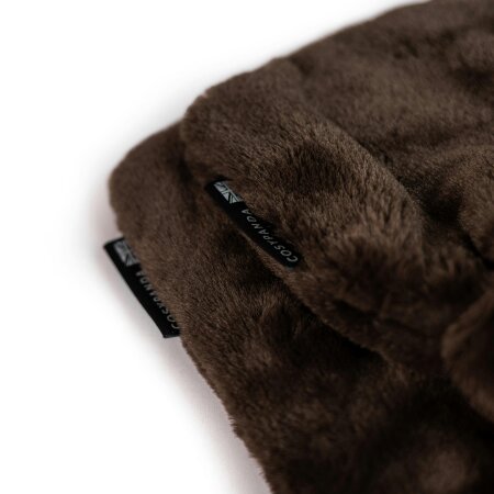 CosyPanda Little and Large Chocolate Faux Fur Hot Water Bottle Gift Set