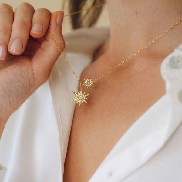 Celestial Double Star Necklace